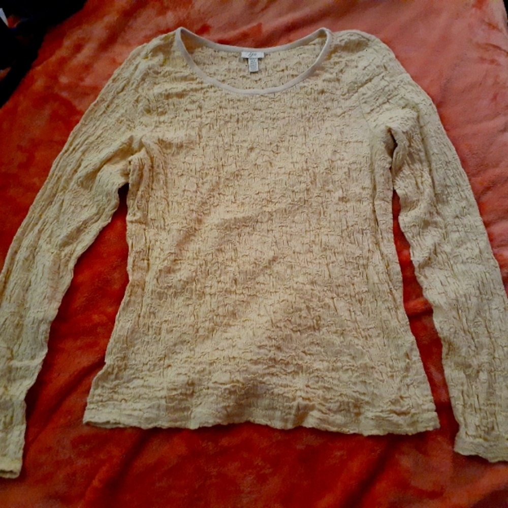 J. Jill Velvet crew neck collar top